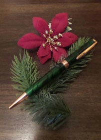 Penna artigianale Snella Verde