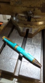 Penna artigianale Acquamarina
