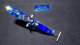 Penna artigianale Snella Musica Blu