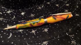 Penna artigianale Snella Camo Arancio